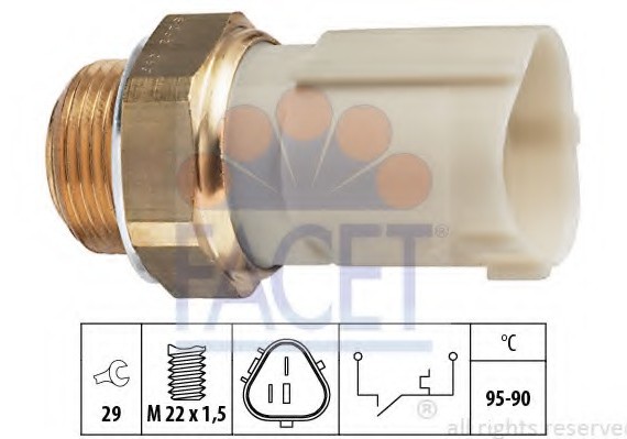 7.5262 FACET Термодатчик включення ветилятора FACET