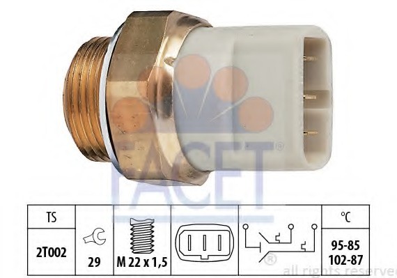 7.5605 FACET Термодатчик включения ветилятора FACET