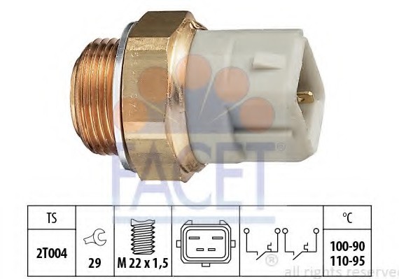 7.5624 FACET Термодатчик включення ветилятора FACET