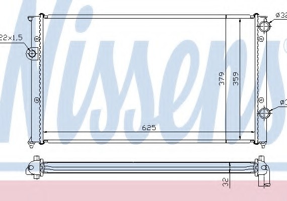 65243 NISSENS (Дания) Радиатор охлаждения VW (пр-во Nissens)