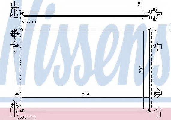 65277A NISSENS (Дания) Радиатор охлаждения VW (пр-во Nissens)