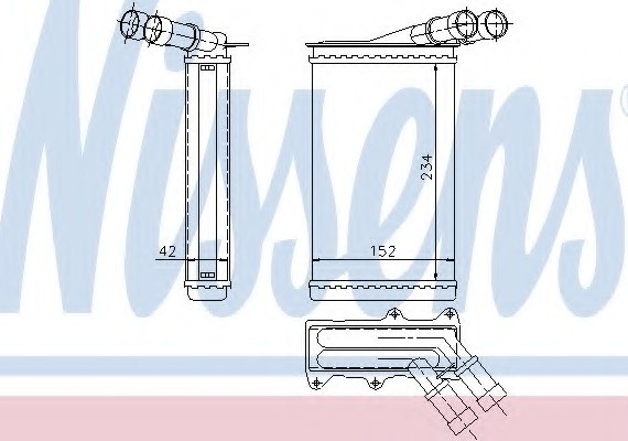71156 NISSENS (Дания) Радиатор печки CITROEN (пр-во Nissens)