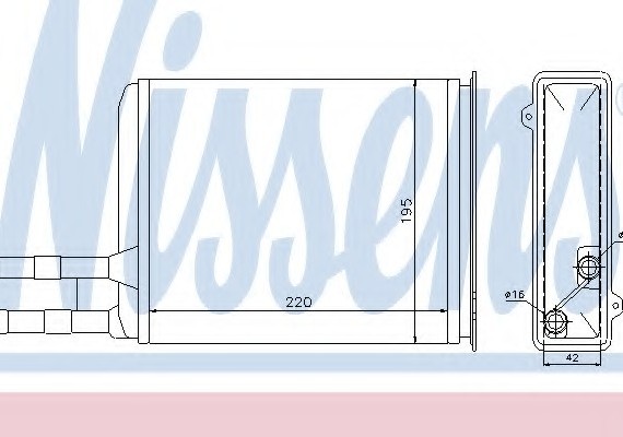 73984 NISSENS (Дания) Радиатор печки PEUGEOT (пр-во Nissens)