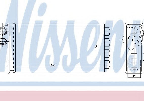 71145 NISSENS (Дания) Радиатор печки CITROEN (пр-во Nissens)