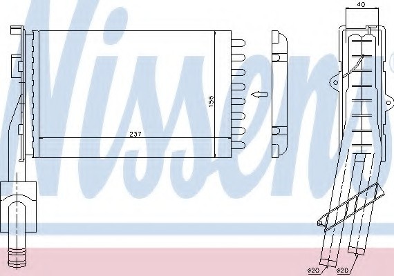 73352 NISSENS (Дания) Радиатор печки RENAULT (пр-во Nissens)