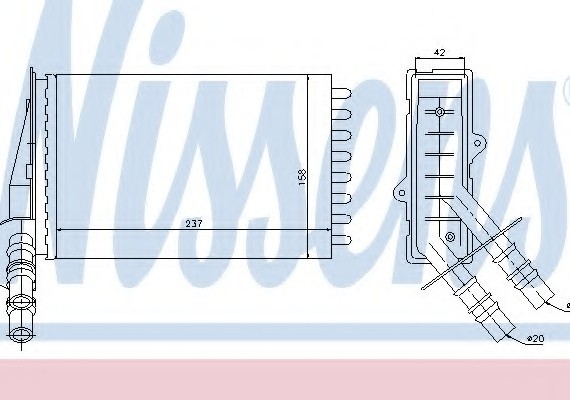 73374 NISSENS (Дания) Радиатор печки RENAULT (пр-во Nissens)