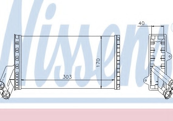 71149 NISSENS (Дания) Радиатор печки CITROEN (пр-во Nissens)