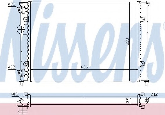 651851 NISSENS (Дания) Радиатор охлаждения VW (пр-во Nissens)