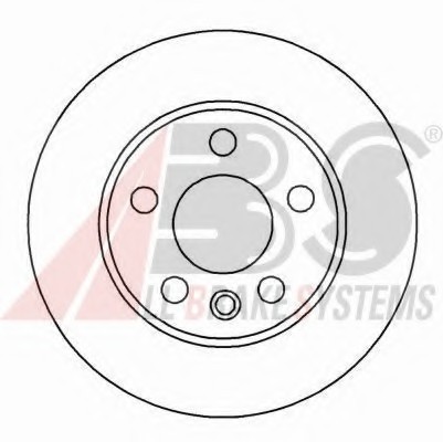 16659 ABS Диск тормозной VW T4 задн. (пр-во ABS)