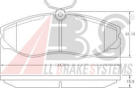 36861 ABS Колодка торм. FORD передн. (пр-во ABS)