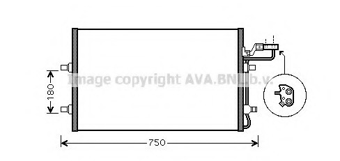 VO5149 AVA COOLING VO C30 06- Радиатор кондиционера AVA