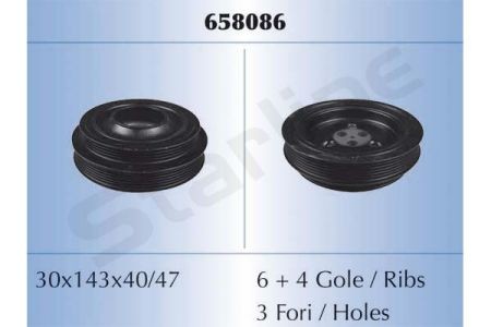 Ременний шків, колінчатий вал STARLINE RS 658086