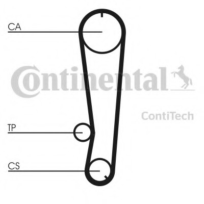 CT655 CONTINENTAL (Германия) Ремень зубчатый ГРМ (Пр-во ContiTech)