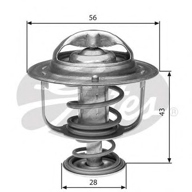 TH31276G1 GATES Термостат, охолоджуюча рідина Gates