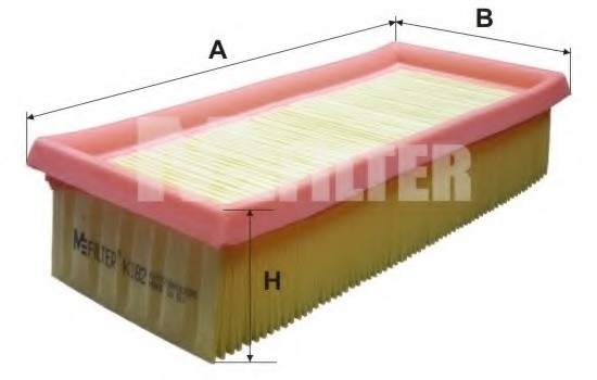 K182 MFILTER Фільтр повітряний VW (пр-во M-filter)