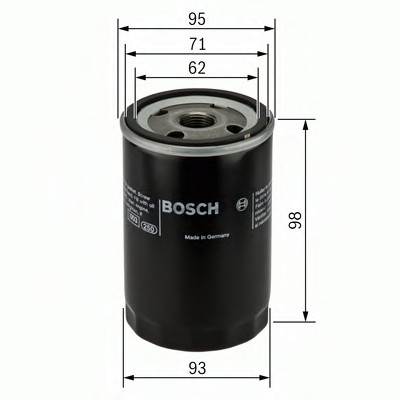 0 986 452 024 BOSCH Фильтр масляный NISSAN (пр-во Bosch)