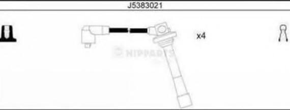 J5383021 NIPPARTS (Нидерланды) Комплект дротів запалювання NIPPARTS