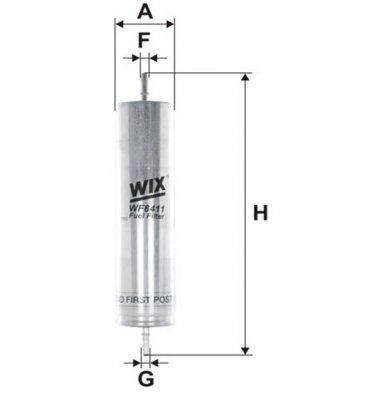 WF8411 WIX-FILTRON Фільтр паливний (пр-во Wix-Filtron)