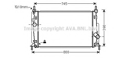 MZ 2237 AVA COOLING Радіатор охолодження двигуна MAZDA 3 (2009) 2.0 (Ava)