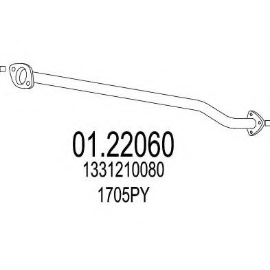 01.22060 MTS(Италия) Приймальна труба вихлопної системи MTS