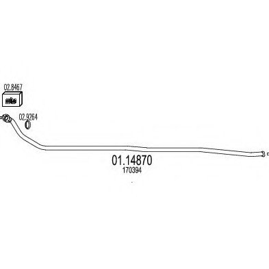 01.14870 MTS(Италия) Приймальна труба вихлопної системи MTS