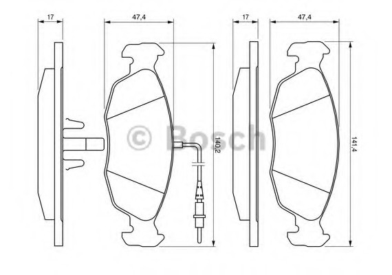 0 986 461 764 BOSCH Торм колодки дисковые (пр-во Bosch)