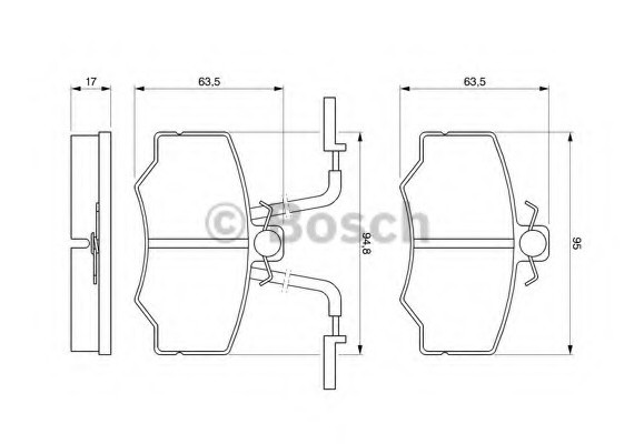 0 986 424 184 BOSCH Торм колодки дисковые (пр-во Bosch)