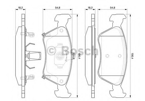 0 986 424 560 BOSCH Тормоз колодки дискові (пр-во Bosch)