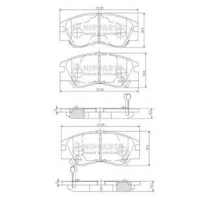 J3605027 NIPPARTS (Нидерланды) Комплект тормозных колодок NIPPARTS