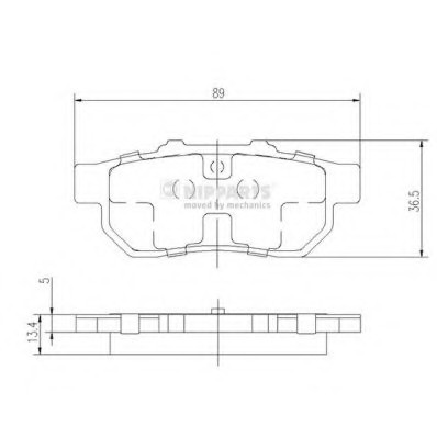 J3614007 NIPPARTS (Нидерланды) Комплект тормозных колодок NIPPARTS