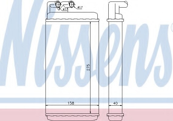 70220 NISSENS (Дания) Радиатор печки AUDI (пр-во Nissens)