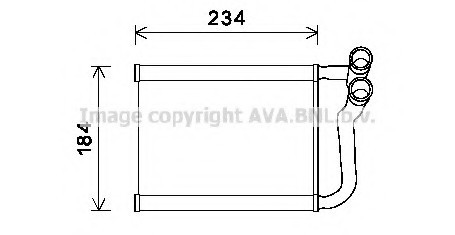 HY 6253 AVA COOLING Радіатор печіHY ACCENT 05- 1.6 AVA