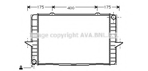 Радіатор 2.0i 10V [OE. 8603822] AVA VO 2063