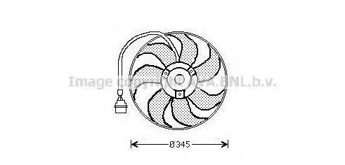 AI 7509 AVA COOLING Вентилятор радиатора охлаждения двигателя (AI7509) AVA