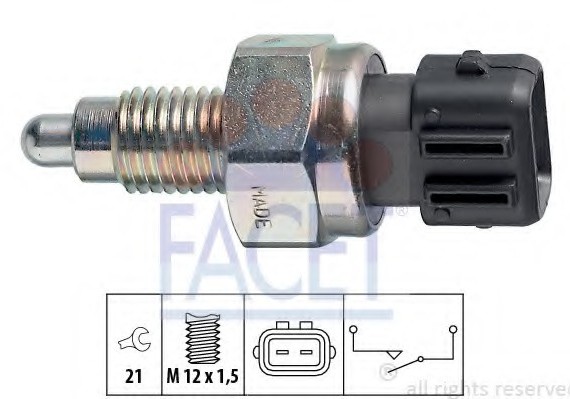 7.6125 FACET Датчик включения заднего хода FACET