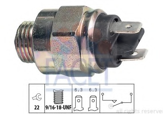 7.6127 FACET Датчик включения заднего хода FACET