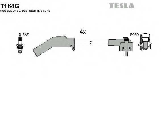 T164G TESLA (Чехия) Кабель зажигания, к-кт TESLA TESLA