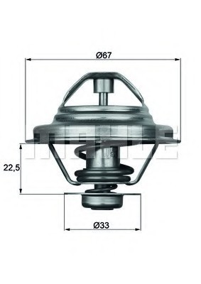 TX 24 87 D MAHLE Термостат VW; VOLVO (пр-во Mahle)