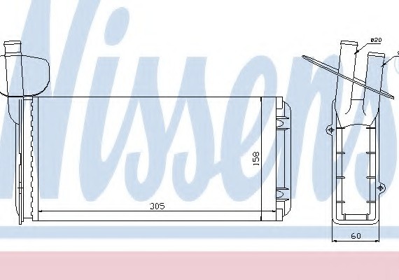 73965 NISSENS (Дания) Радіатор печі VW (пр-во Nissens)