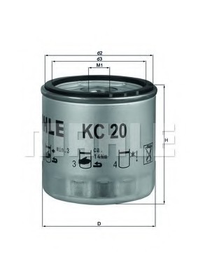 KC20 KNECHT Фильтр топл. (пр-во Knecht-Mahle)