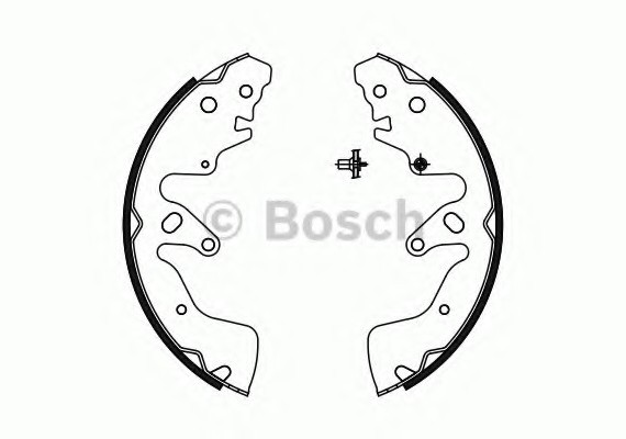 0 986 487 756 BOSCH Комплект гальмівних колодок BOSCH