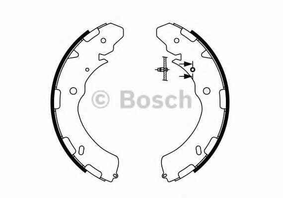 0 986 487 758 BOSCH Комплект гальмівних колодок BOSCH