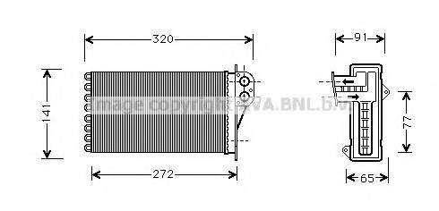 PE 6199 AVA COOLING Радиатор печки [OE. 6448.G3] AVA