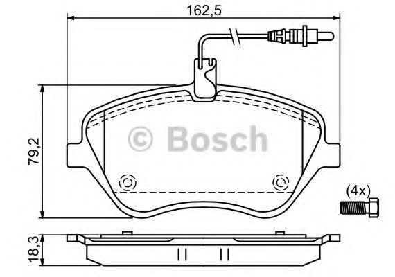 0 986 494 098 BOSCH Тормозные колодки (пр-во Bosch)