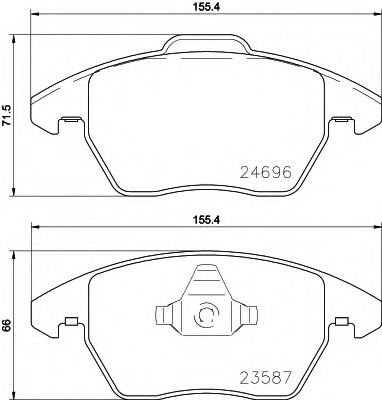 2469601 TEXTAR (Германия) Колодки тормозные, к-кт. TEXTAR