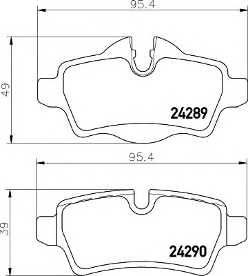 2428901 TEXTAR (Германия) Колодки тормозные, к-кт. TEXTAR