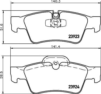 2392301 TEXTAR (Германия) Колодки гальмівні дискові задн. MB M-class (W164)