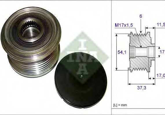 535 0149 10 INA (Germany) Шкив генератора 535 0149 10 INA