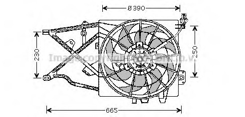 OL 7505 AVA COOLING OL Vectra 96-99 Вентилятор AVA