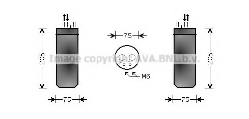 AI D210 AVA COOLING Осушувач кондиціонера Audi A6 (08-11) 2,0 - 3,2 FSI (AID210) AVA